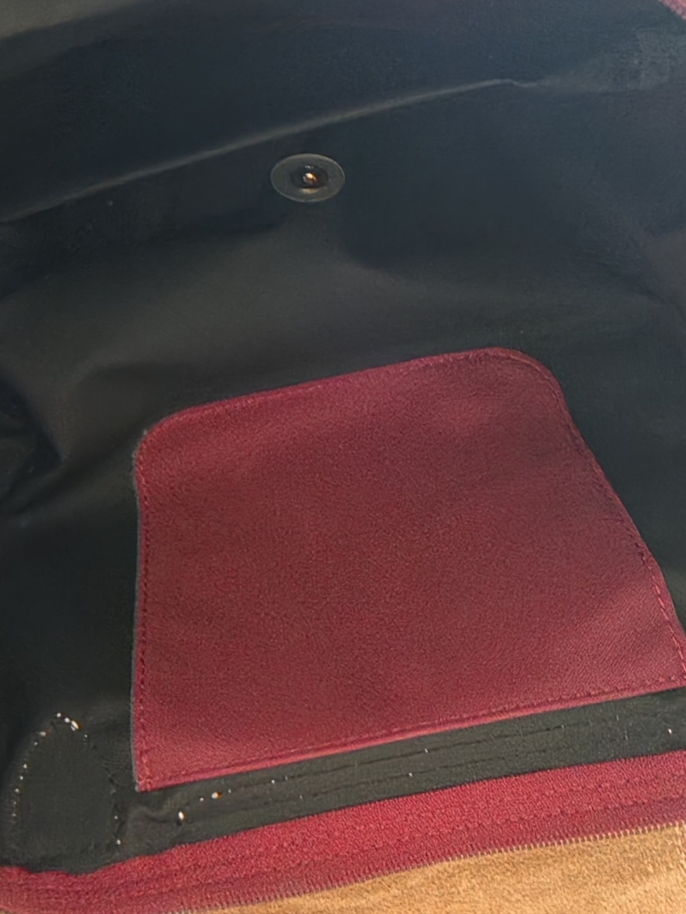 Longchamp Le Pliage Burgundy Tote Bag with Brown Leather Trim Limited Edition - Picture 7 of 10